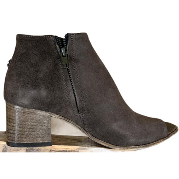 Fringe Chunky Ankle Bootie Gray SIZE 5 Western Cowgirl Italian Designer $170 NEW - Picture 8 of 9